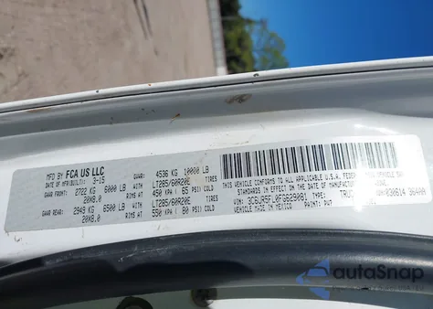 2015 Ram 2500 Laramie из США, поврежденный, VIN 3C6UR5FL0FG629081